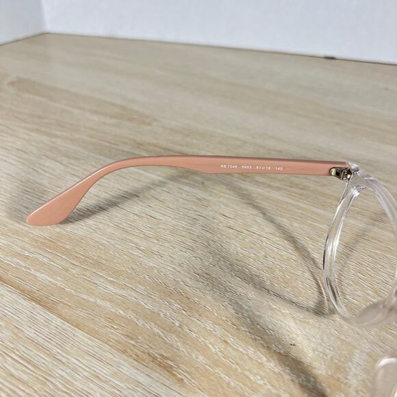 Ray-Ban RB7046 5953 Clear Round Pink Eyeglasses 51-18-140 FRAMES ONLY main image 6